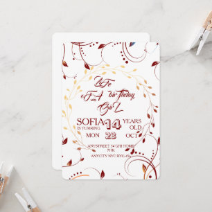 Vida de un Cumpleaños, Invitación Digital de Niña,