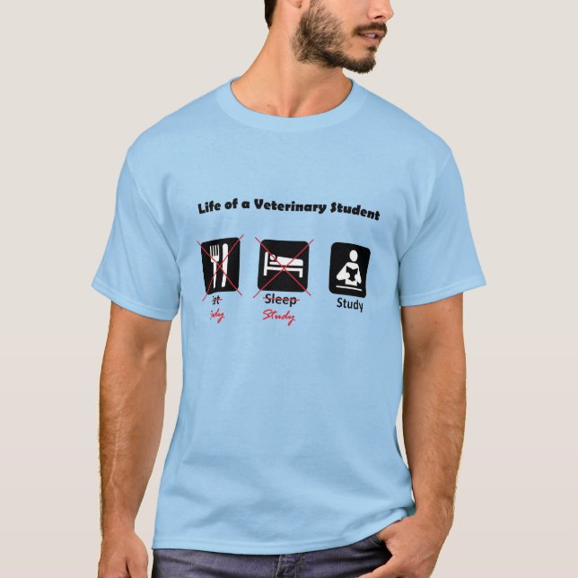 Vida de una camiseta veterinaria del estudiante (Anverso)