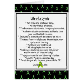 Vida de una tarjeta de humor para la enfermedad de