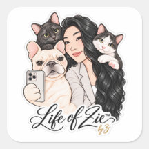 Vida de Zie™ | Calcomanía de retrato de mascota li