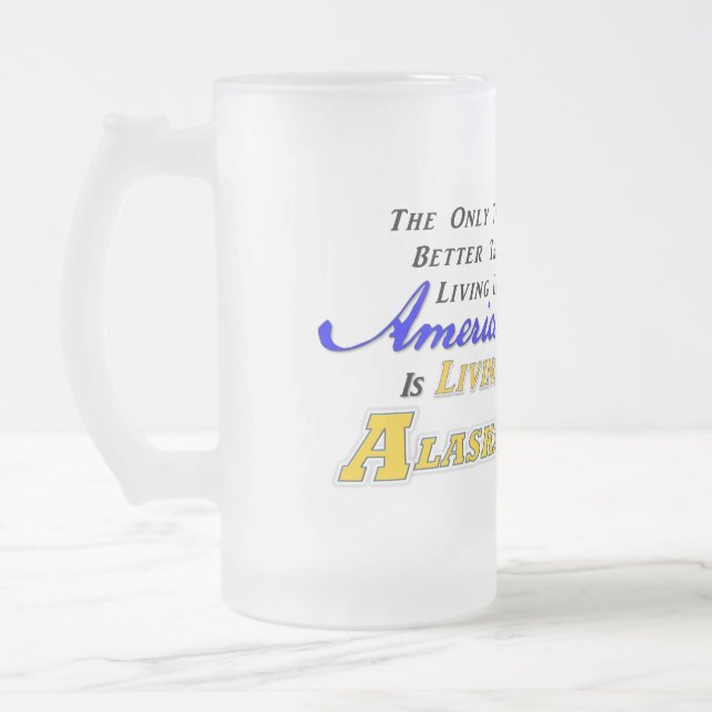 ¡Vida en AK! taza del vidrio esmerilado de 22 (Izquierda)