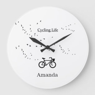 Vida en bicicleta, libre como ave Reloj grande