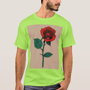 Vida en Bloom - Minimalista camiseta de esténcil R