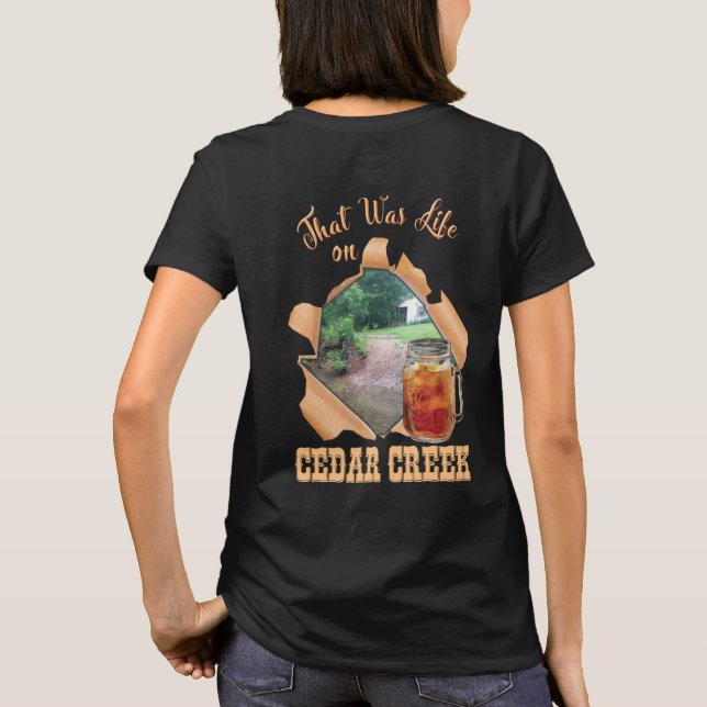 Vida en diseño de la camisa del país de Cedar (Reverso)