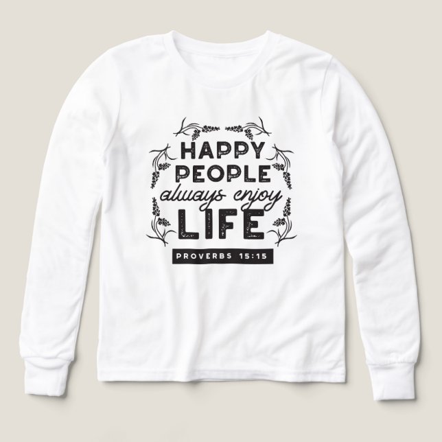 Vida Feliz con Fe – Proverbios 15:15 Arte (Diseño frontal)