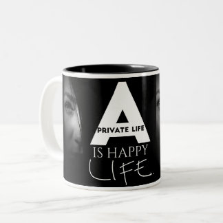 Vida feliz taza de foto de cita divertida Tazas co