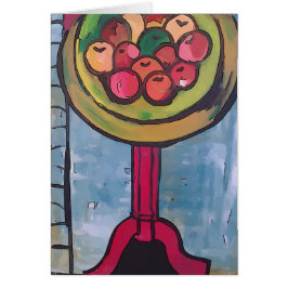 Vida fija, manzanas en mesa