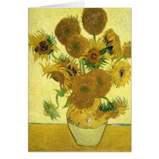 Vida fija - Vase con 15 girasoles de van Gogh