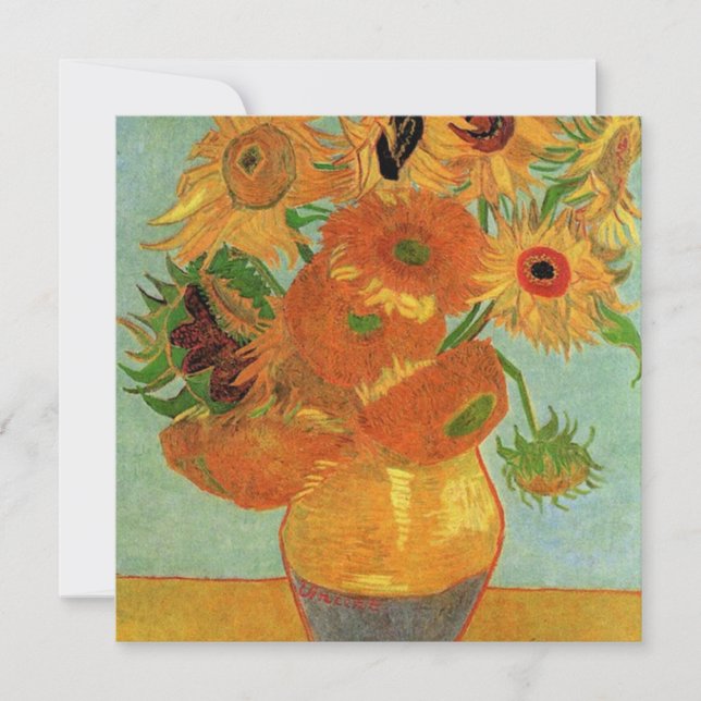 Vida fija - Vase con doce girasoles, van Gogh (Anverso)