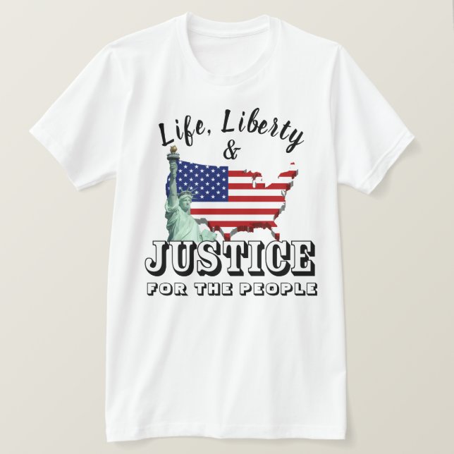 Vida, libertad y justicia para la camiseta del pue (Anverso del diseño)