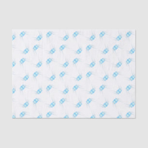 Vida marina azul y blanca Papel de tejido animal