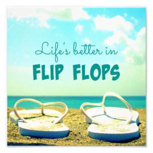 Vida mejor en foto de la playa de los flips-flopes
