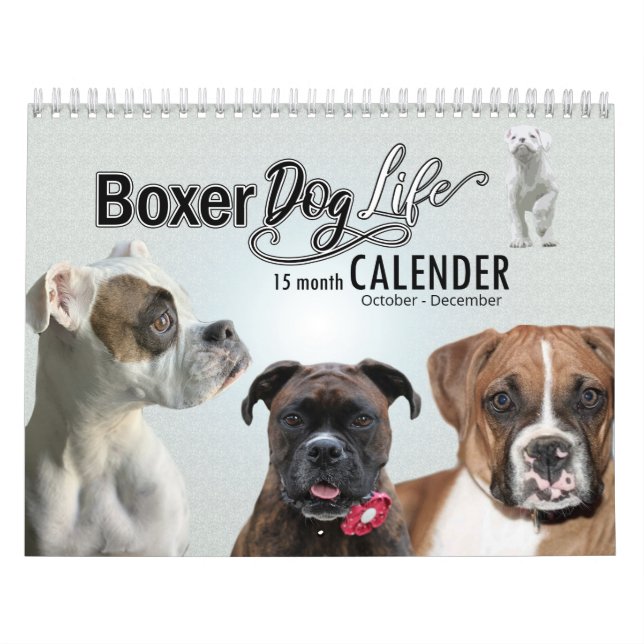 Vida oficial del perro boxeador - Calendario de pe (Tapa)
