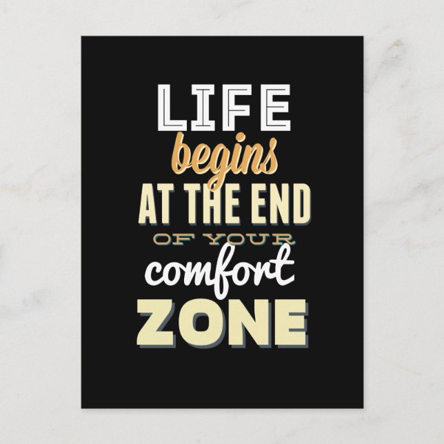 ¡Vida! Postal Inspiradora de tipografía de época (Anverso)