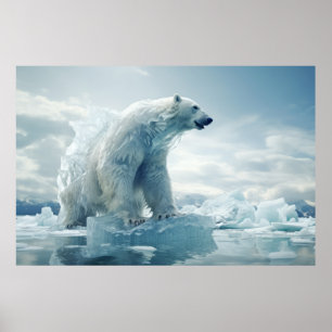 Vida salvaje de animales de oso polar Arte colorid