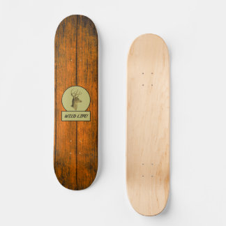 ¡Vida Salvaje! Skateboard de grano de madera Buck 