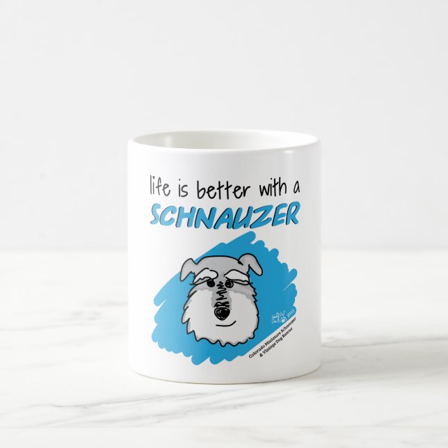 Vida… Schnauzer - taza blanca (Centro)