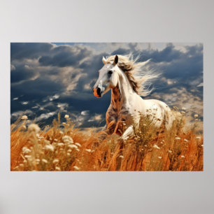 Vida silvestre de animales de caballo Arte mural c