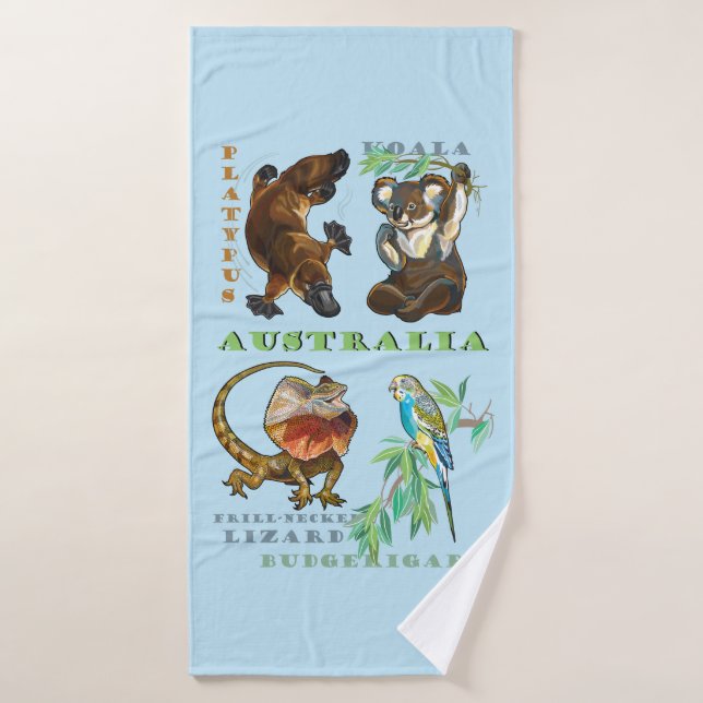 Vida silvestre de Australia (Toalla de baño)