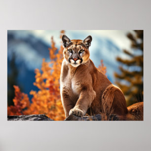 Vida silvestre de los animales de la puma Arte mur