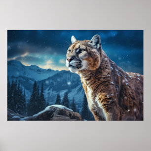 Vida silvestre de los animales de la puma Arte mur