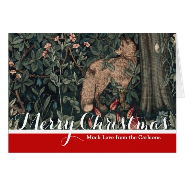 Vida silvestre William Morris Greenery Fox (Anverso (Horizontal))