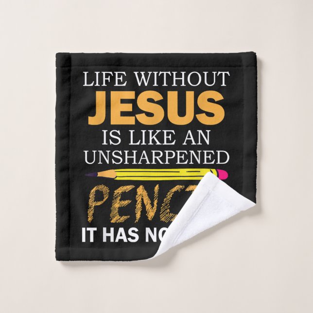 Vida Sin Jesús Divertida Fe Religiosa Cristiana (Toallita)