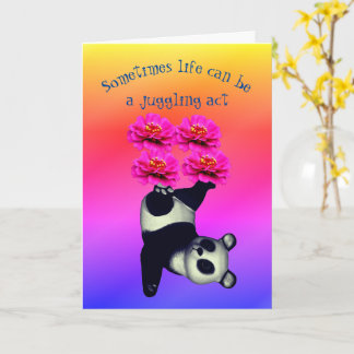Vida Un Acto Malabando Tarjeta Inspiradora Panda