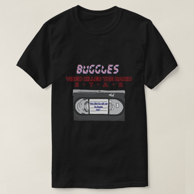 Video de camiseta de buggles mató a la estrella de (Diseño del anverso)
