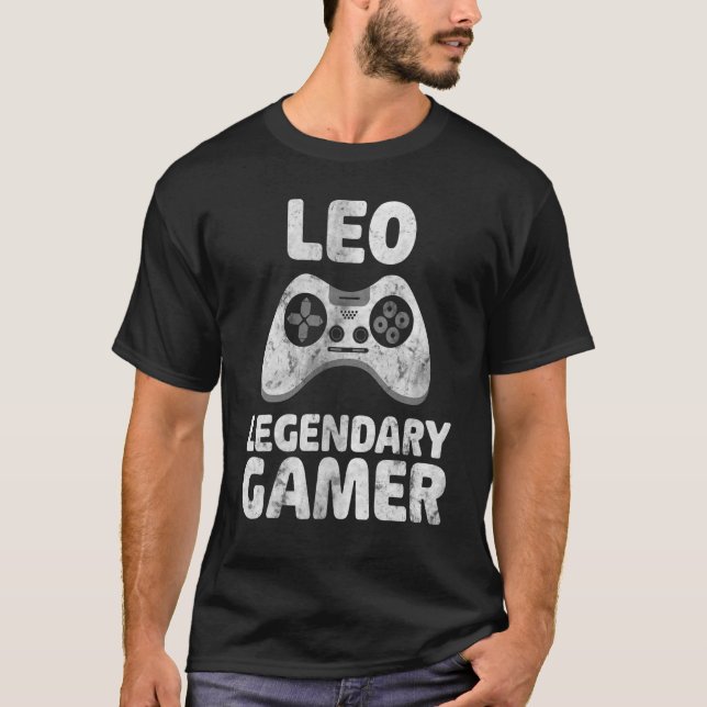 Video de nombre de Leo de camiseta de gamer legend (Anverso)