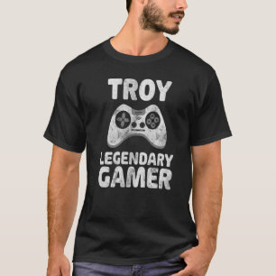 Video de nombre de troy de camiseta de gamer legen
