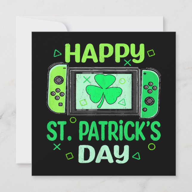Video Gamer Shamrock Feliz Día de los Simpatizante (Anverso)