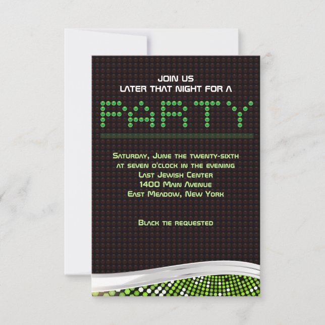 VÍDEO JAMES Bar Bat Mitzvah Invitación Tarjeta Fie (Anverso)
