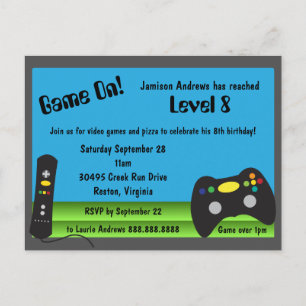 Videojuego Camión Invitaciones a la fiesta de cump