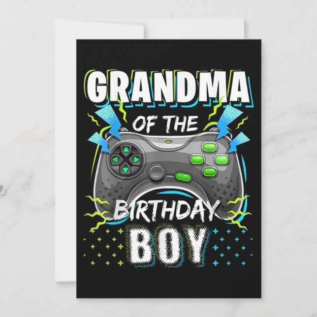 Videojuego de la abuela del niño cumpleaños (Anverso)
