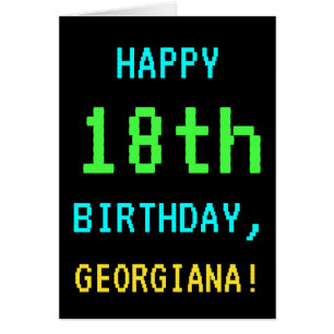 Videojuego divertido vintage/retro 18º cumpleaños
