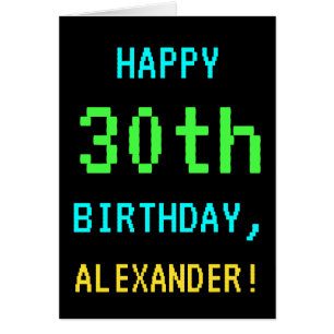 Videojuego divertido vintage/retro 30 cumpleaños