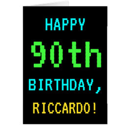 Videojuego divertido vintage/retro 90º cumpleaños