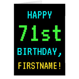 Videojuego divertido vintage/retro Aspecto 71 cump