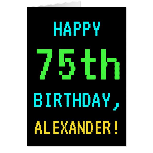 Videojuego divertido vintage/retro en 75 años (Frente)