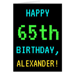 Videojuego divertido vintage/retro Mira 65º cumple