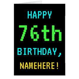 Videojuego divertido vintage/retro Mira 76º cumple