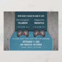 Videojuego Guardar la invitación de fecha, azul