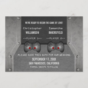 Videojuego Guardar la invitación de fecha, gris