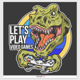 Videojuegos Dinosaur Pegatina