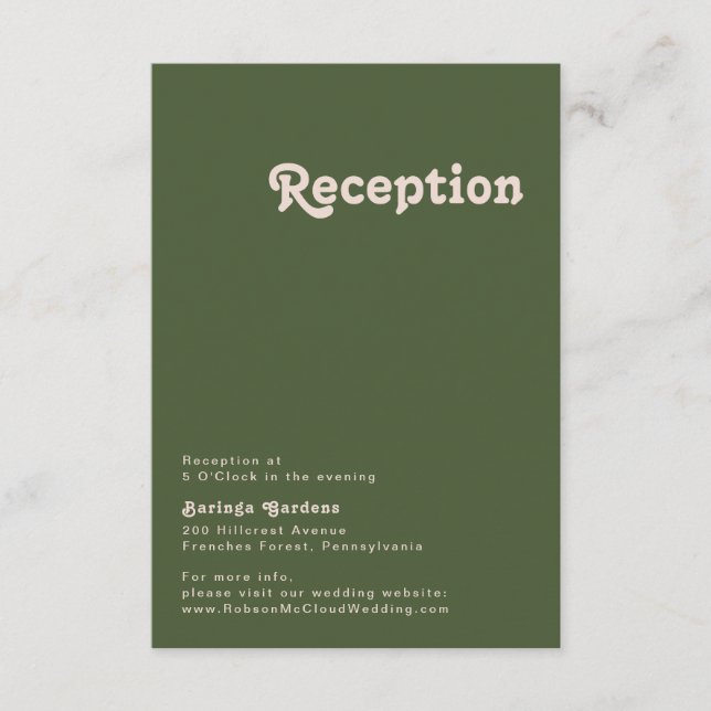 Videos retro simples | Recepción de Boda Verde de  (Anverso)