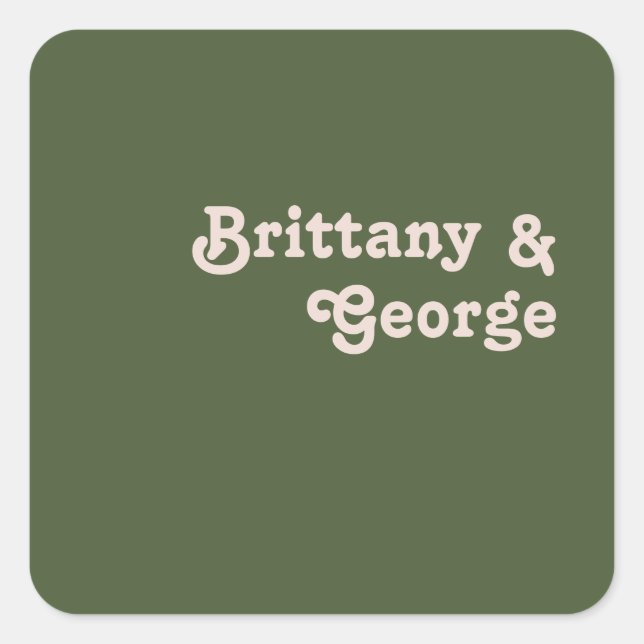 Videos retro simples | Sellos para sobres de Bodas (Anverso)