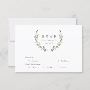 Vides de vegetación acuarela   RSVP