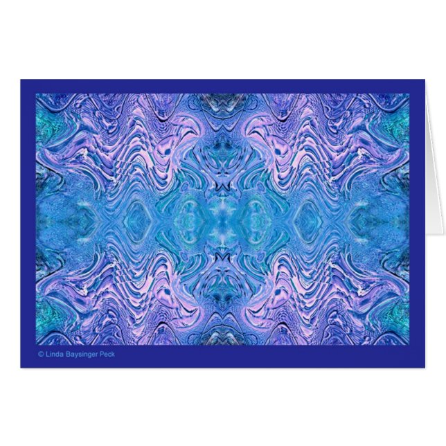 Vidrio abstracto azul turquesa (Anverso (Horizontal))