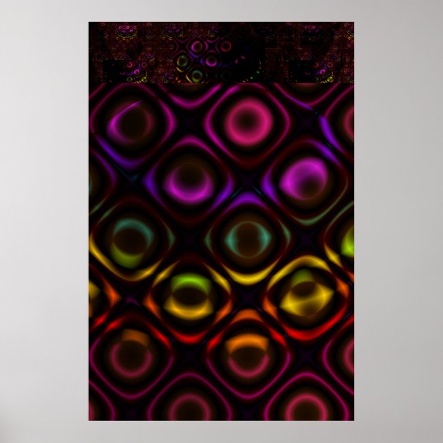 Vidrio | Arte fractal de arcoíris (Frente)